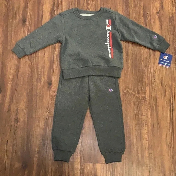 Champion Sweatshirt & Pant Set Toddler Gray Size 3T New - Picture 2 of 11